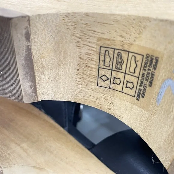 Everlane Shoes Womens Size 7 Sandals Clogs Platform Wooden Heel Buckle‎ Leather - Picture 13 of 15